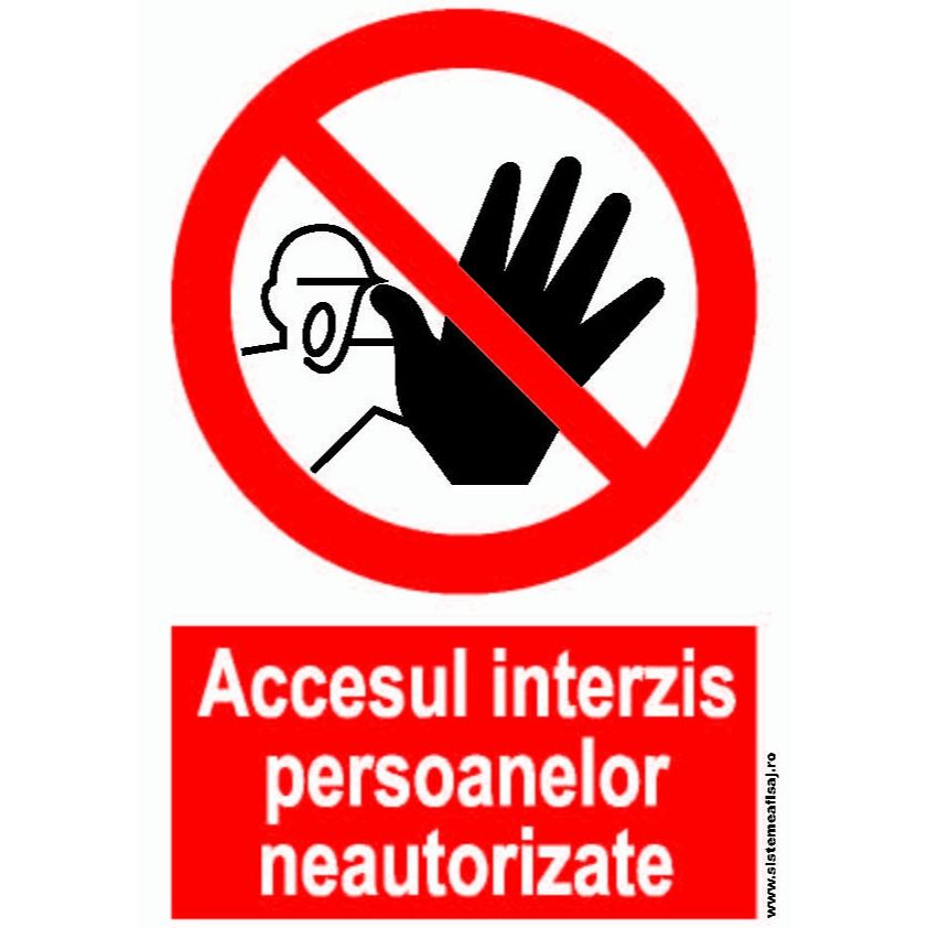 Accesul Interzis Persoanelor Neautorizate PrintCenter.ro Shop