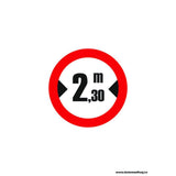 Accesul Interzis Vehiculelor Mai Late de 2.50 m PrintCenter.ro Shop