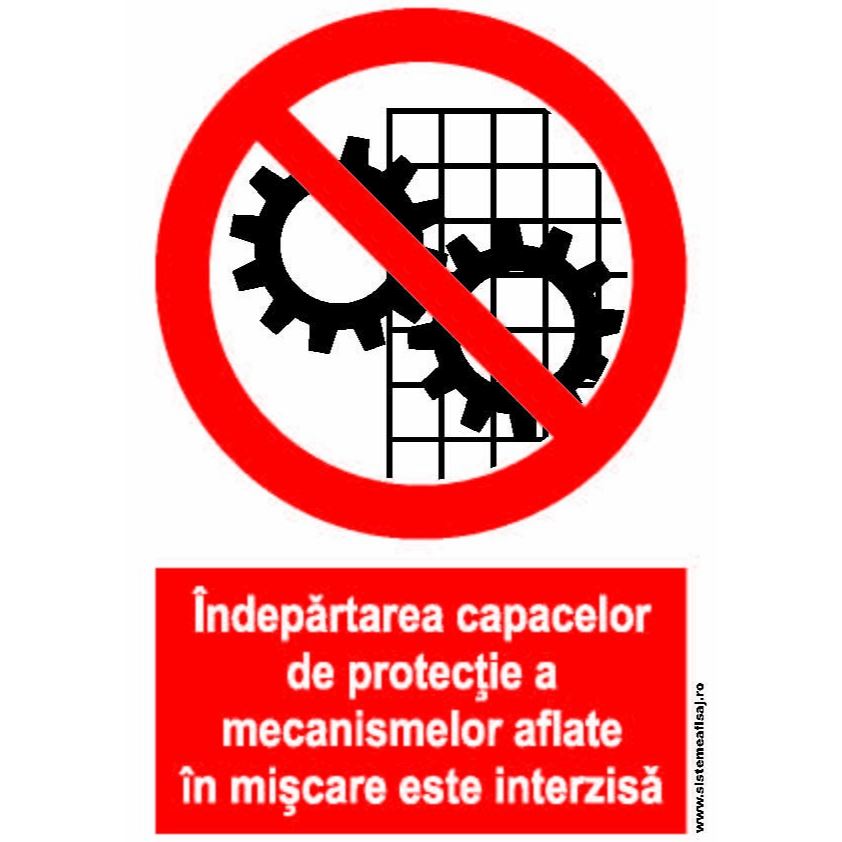 Indepartarea Capacelor De Protectie A Mecanismelor Aflate In Miscare Este Interzisa PrintCenter.ro Shop