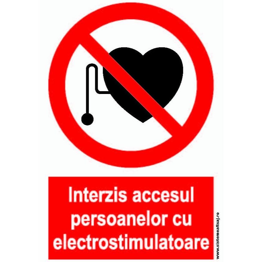 Interzis Accesul Persoanelor Cu Electrosimulatoare PrintCenter.ro Shop