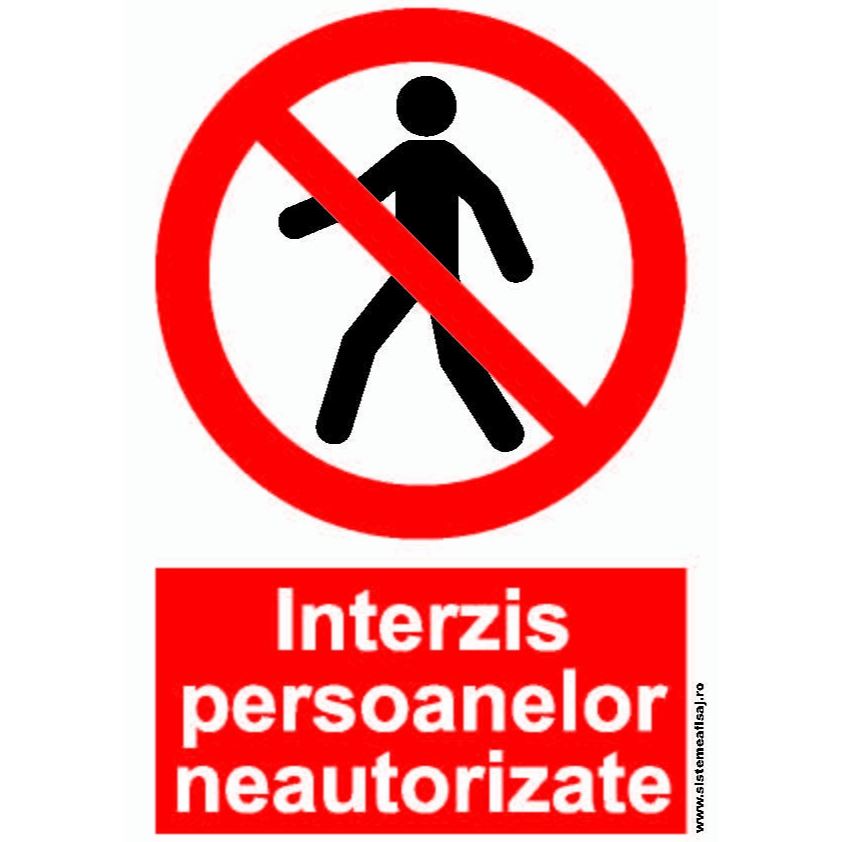 Interzis Persoanelor Neautorizate PrintCenter.ro Shop