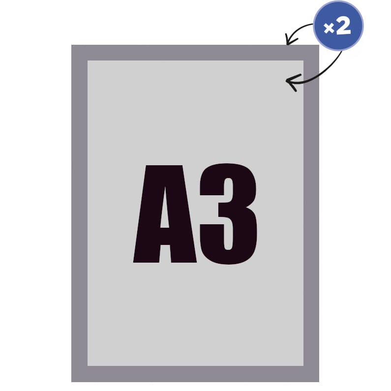 Magnetic Frame Double-Sided PrintCenter.ro Shop Silver A3 