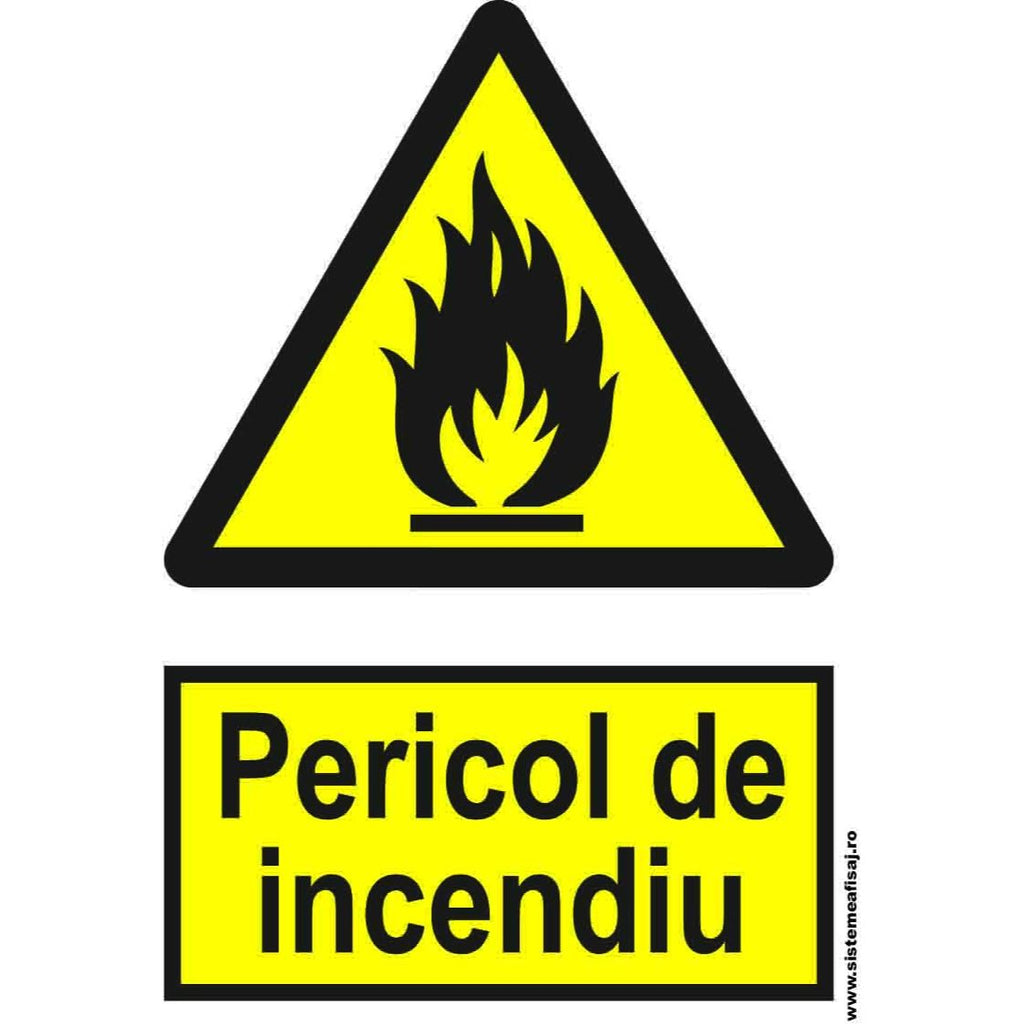 Semn Indicator Pericol De Incendiu – PrintCenter.ro Shop