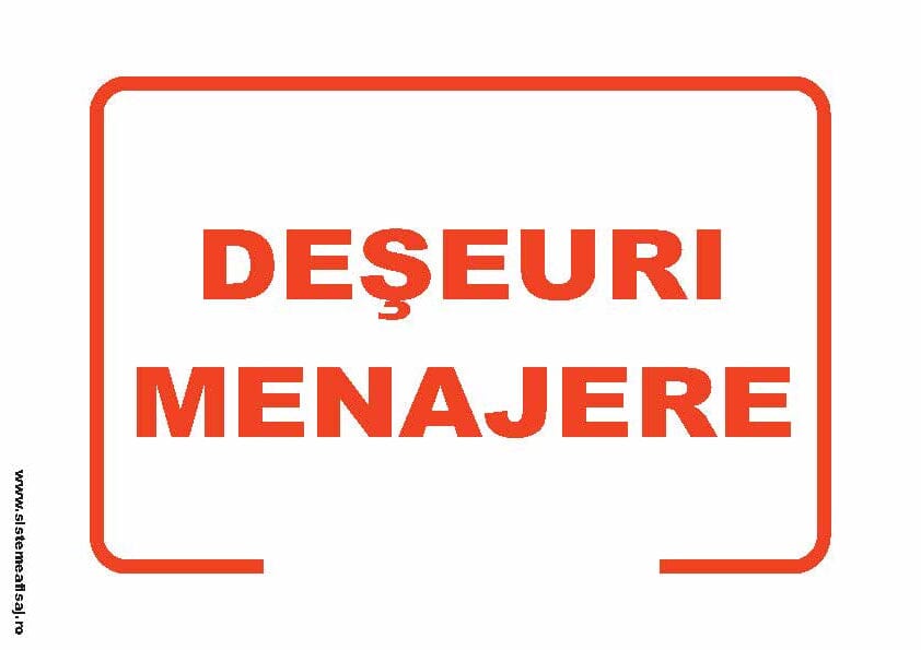Semn Indicator Deseuri Menajere PrintCenter.ro Shop 