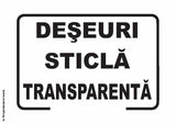 Semn Indicator Deseuri Sticla Transparenta PrintCenter.ro Shop 