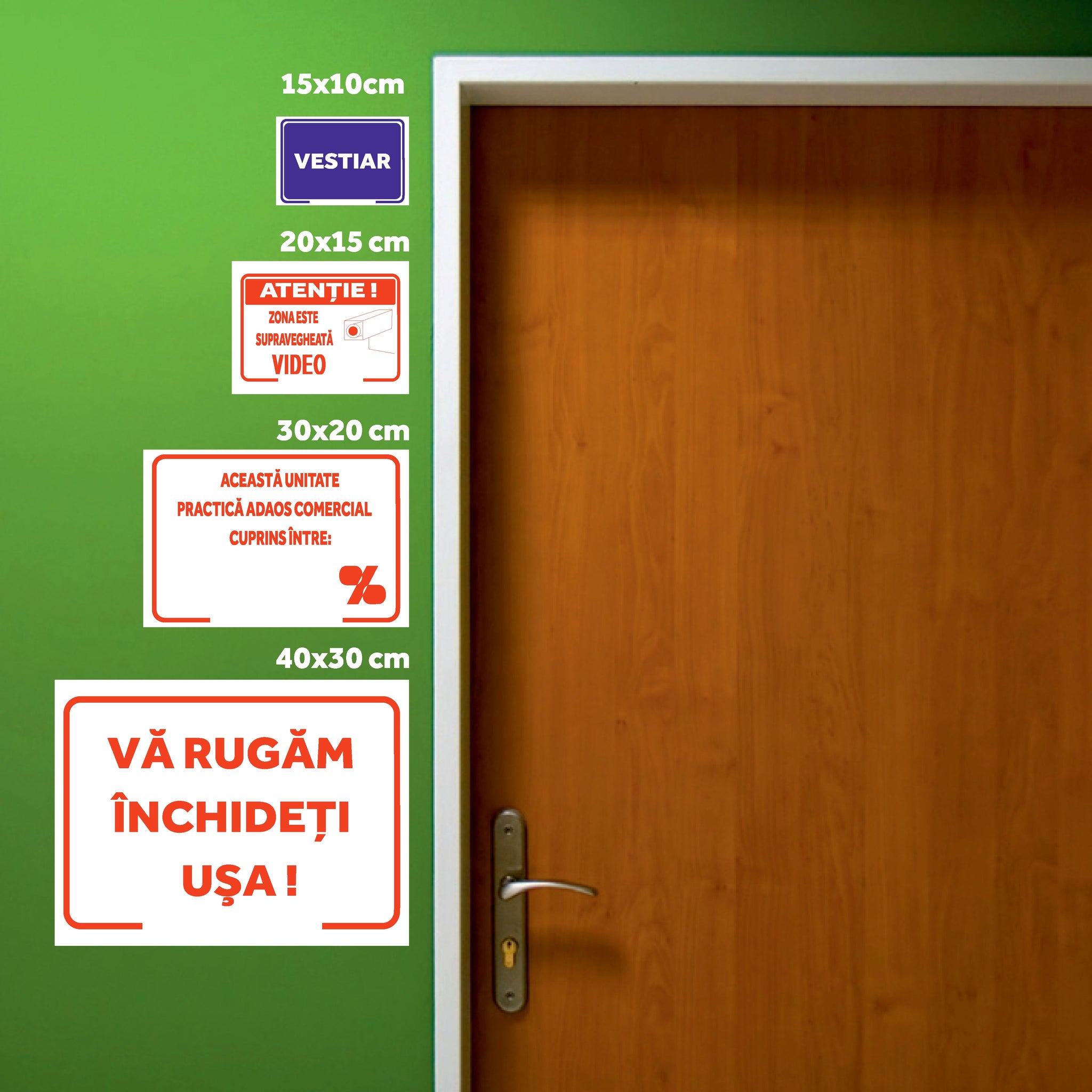Semn Indicator Deseuri Sticla Transparenta PrintCenter.ro Shop 