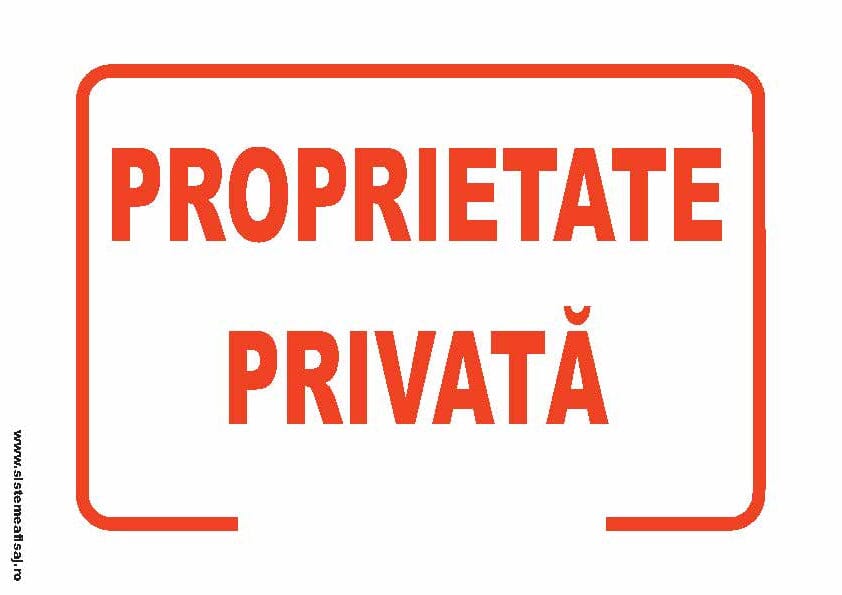 Semn Indicator Proprietate Privata PrintCenter.ro Shop 