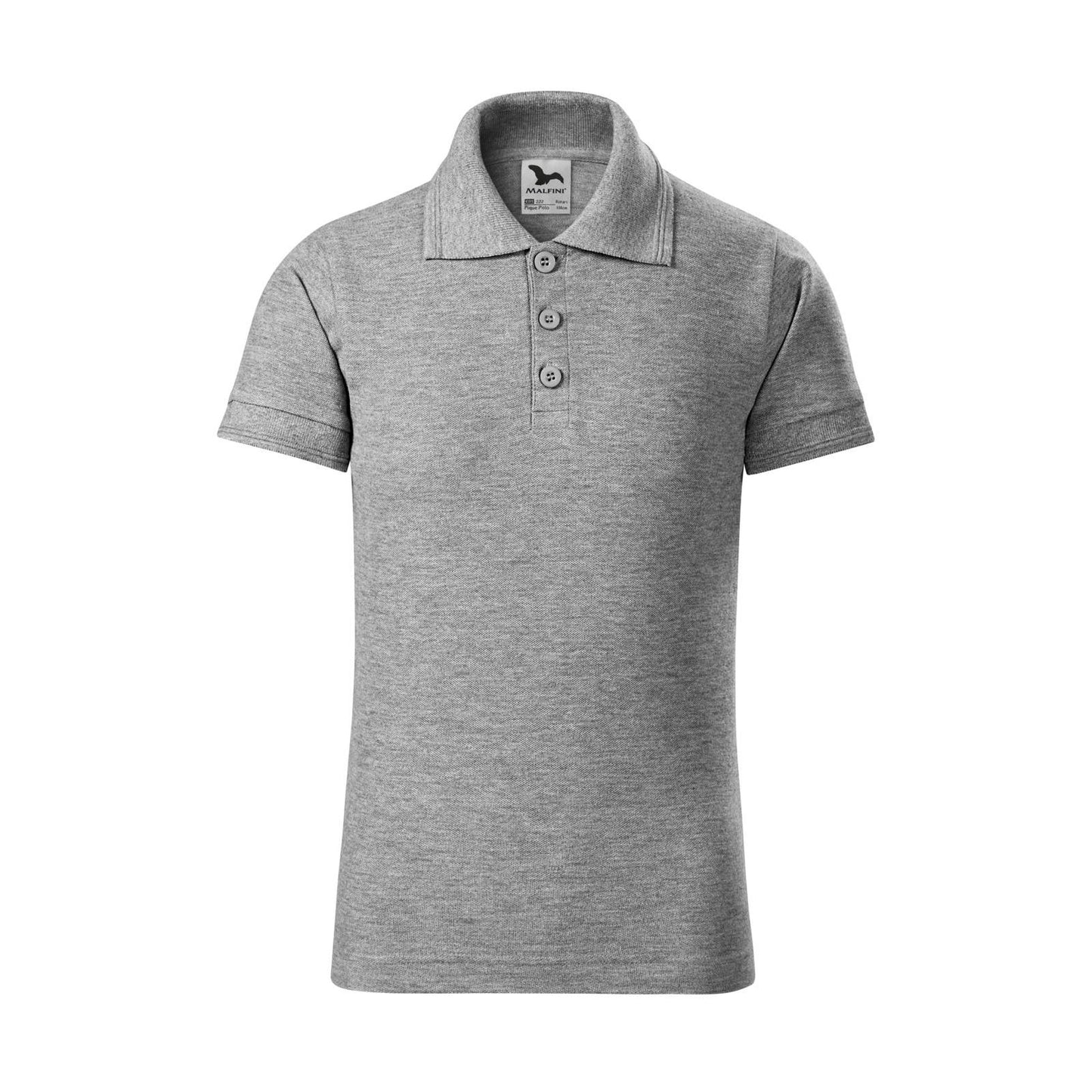 Tricou Polo Pique Copii Personalizat Tshirt TextileDivision Gri Inchis 110 cm/4 ani