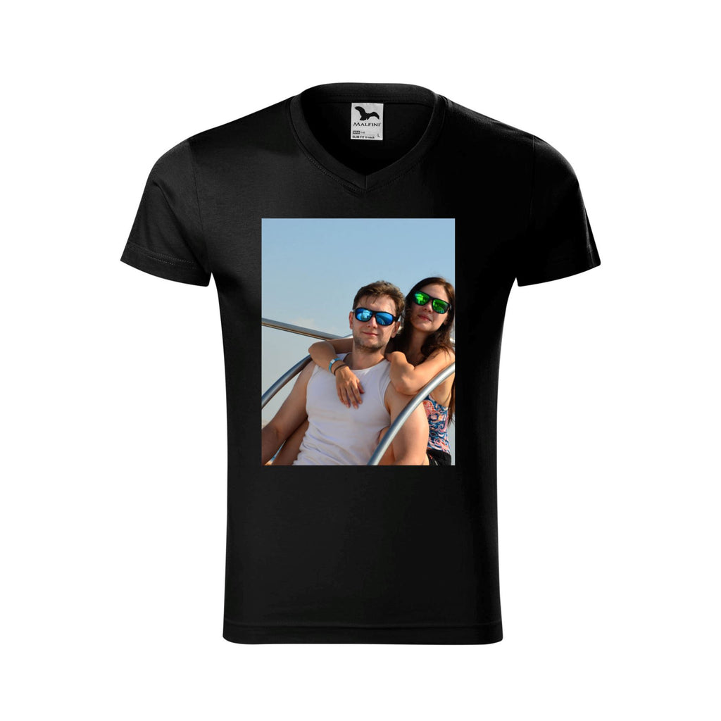 Tricou V-Neck personalizat zakeke-design TextileDivision 