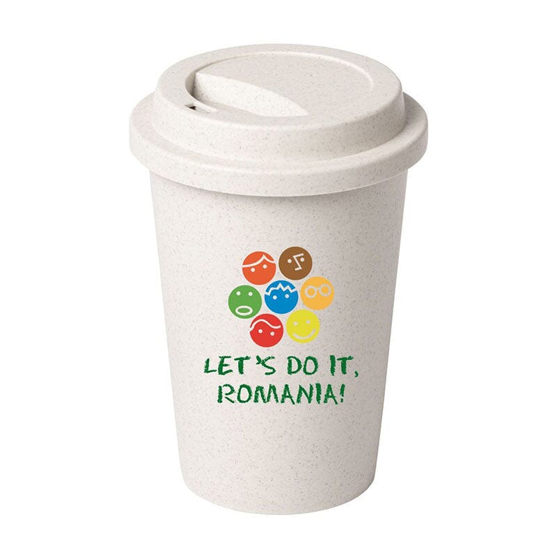 Cană din bambus Let's Do It, Romania! Mugs PrintCenterShop 