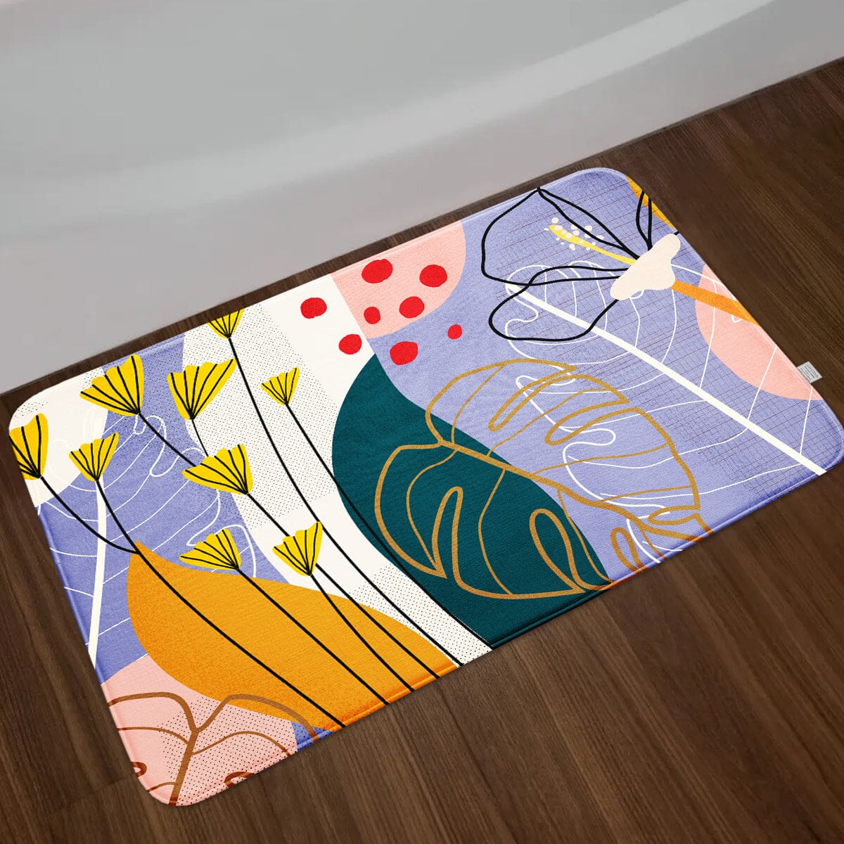 Covoraș "Abstract Tropical Leaves" Floor Mat TextileDivision 