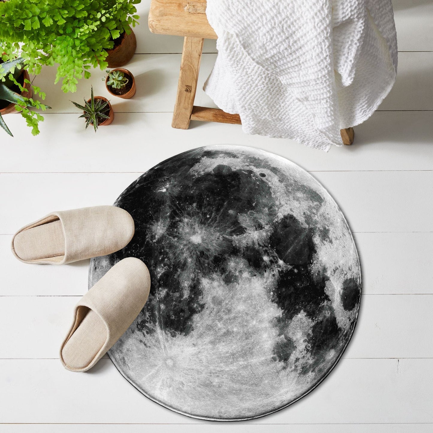 Covoraș rotund "Real Moon" Floor Mat TextileDivision 