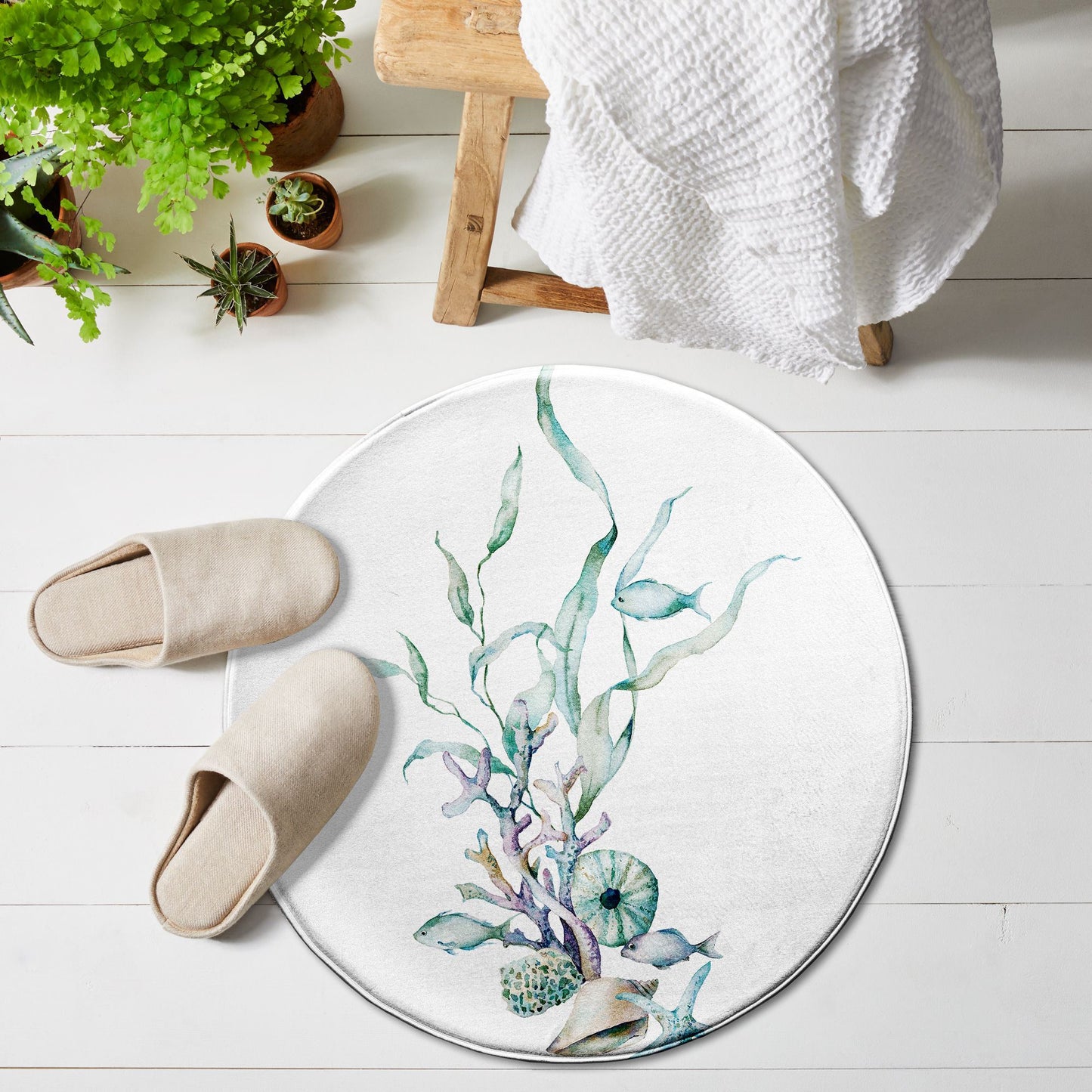 Covoraș rotund "Under the sea" Floor Mat TextileDivision 