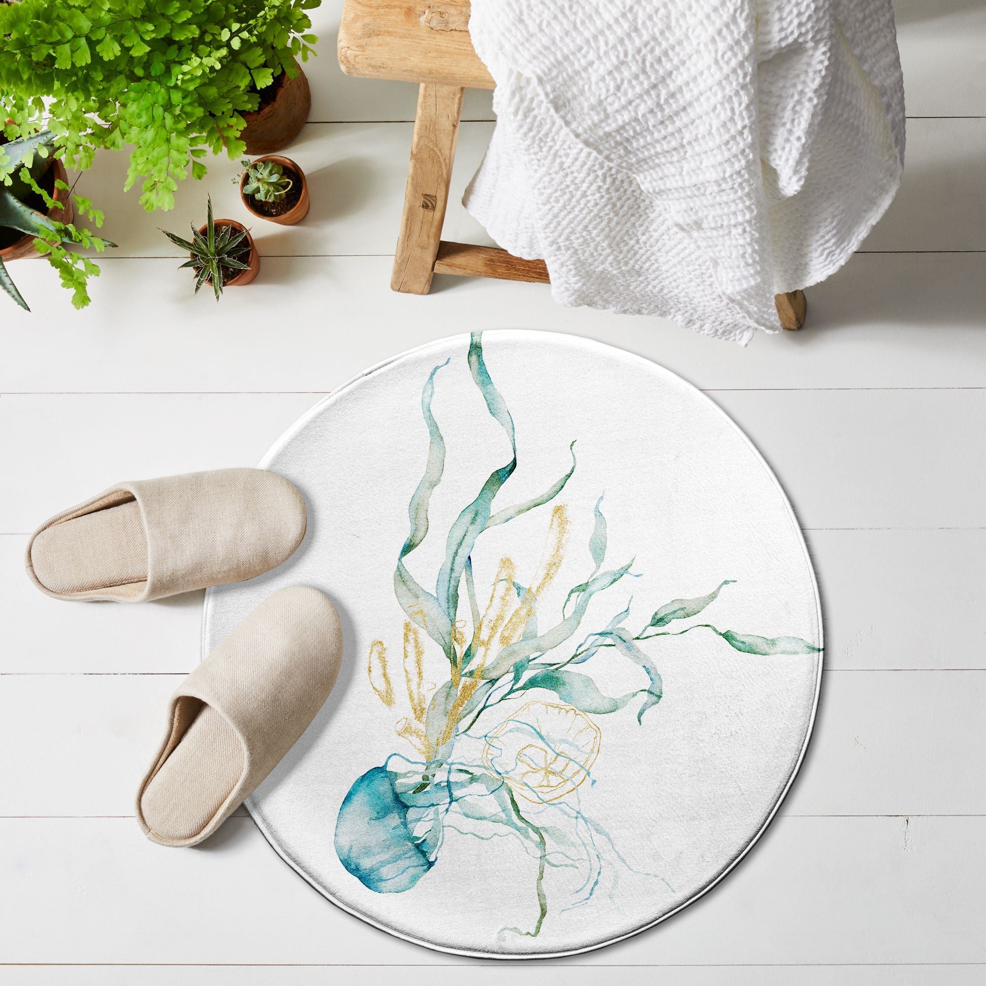 Covoraș rotund "Under the sea" Floor Mat TextileDivision 