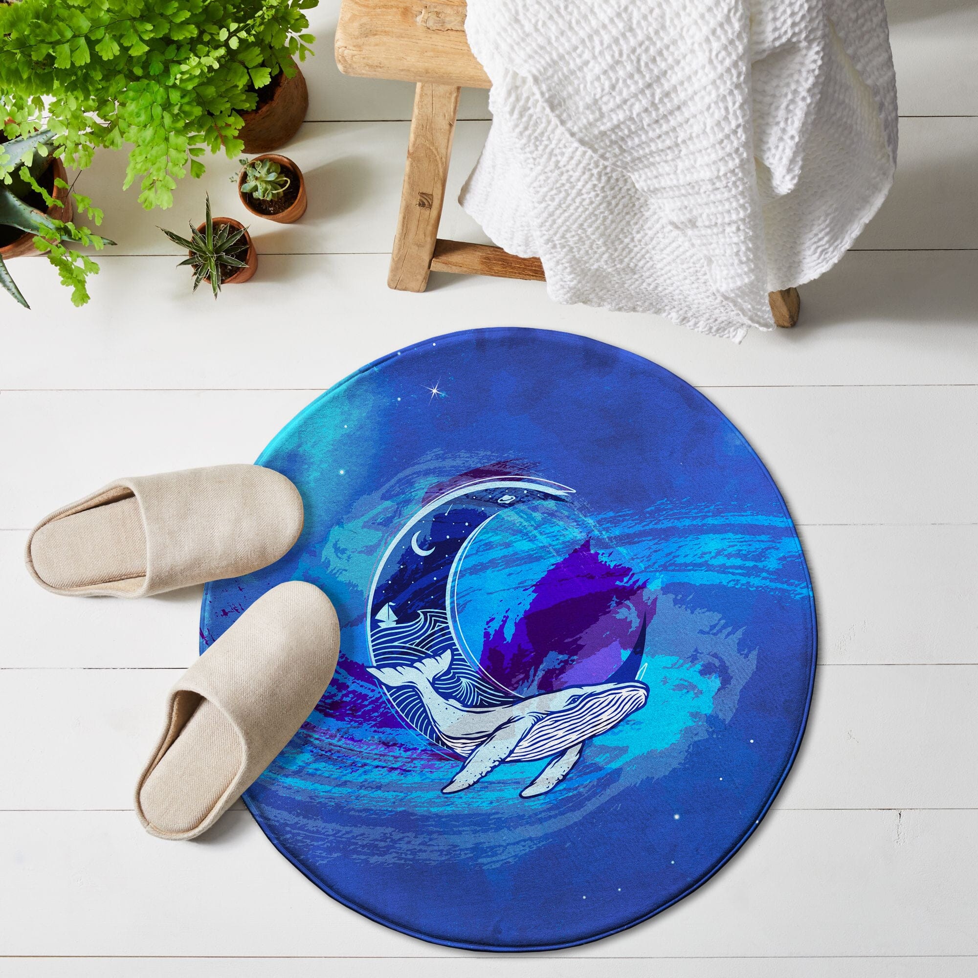 Covoraș "Whale Moon" Floor Mat TextileDivision 