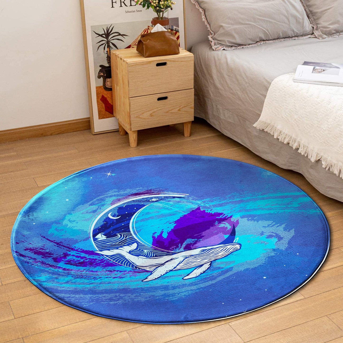 Covoraș "Whale Moon" Floor Mat TextileDivision 