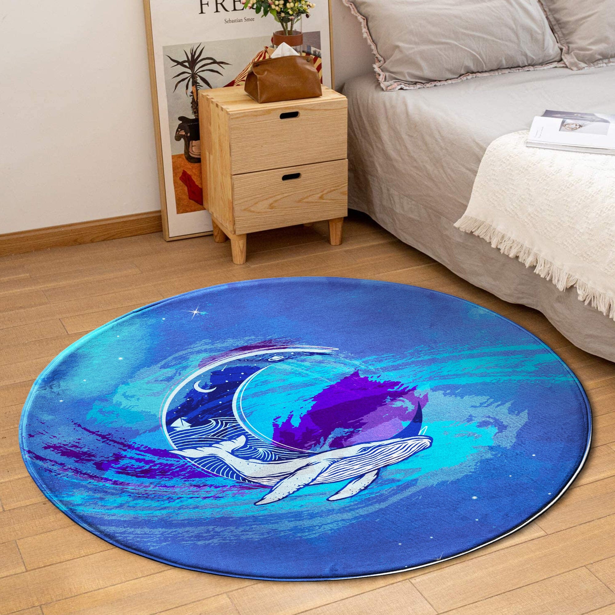 Covoraș "Whale Moon" Floor Mat TextileDivision 