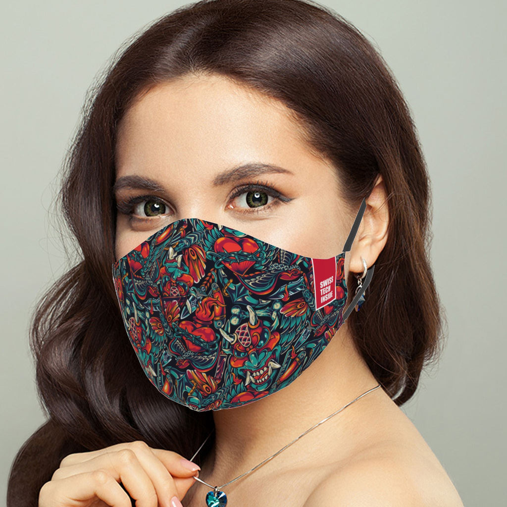 Mască Hanya Tattoo Textile Mask NotAnotherMask 