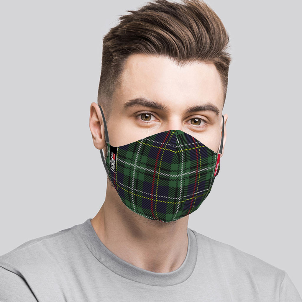 Mască Hipster Lumberjack Green Textile Mask NotAnotherMask