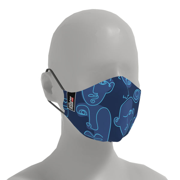 Mască Line Poker Face Textile Mask NotAnotherMask