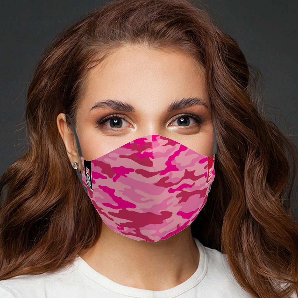 Mască Pink Camo Textile Mask NotAnotherMask