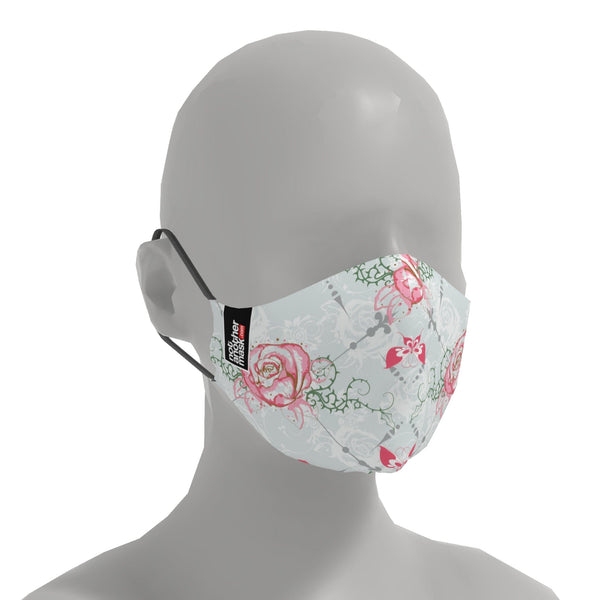 Mască Pink Roses Textile Mask NotAnotherMask