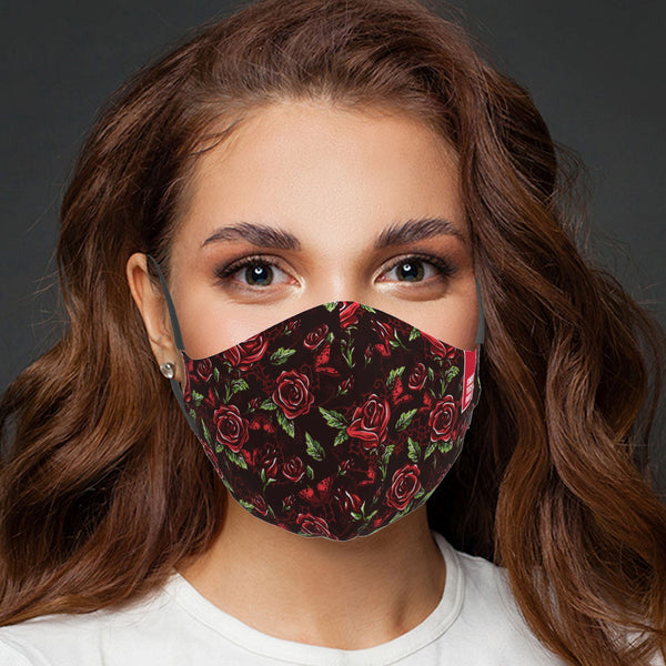 Mască Red Roses Romantic Night Textile Mask NotAnotherMask 