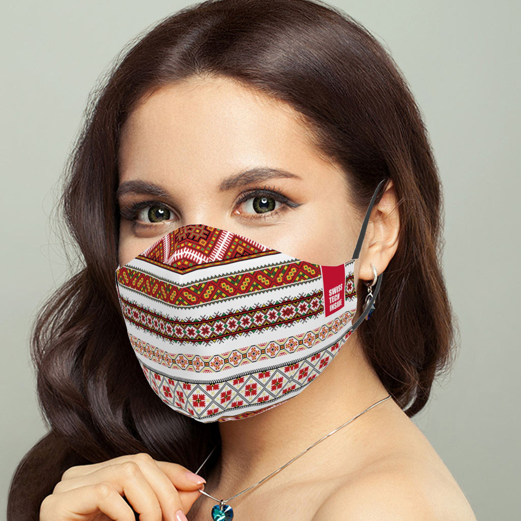 Mască Ukraine Ethnic Vibes Textile Mask NotAnotherMask 