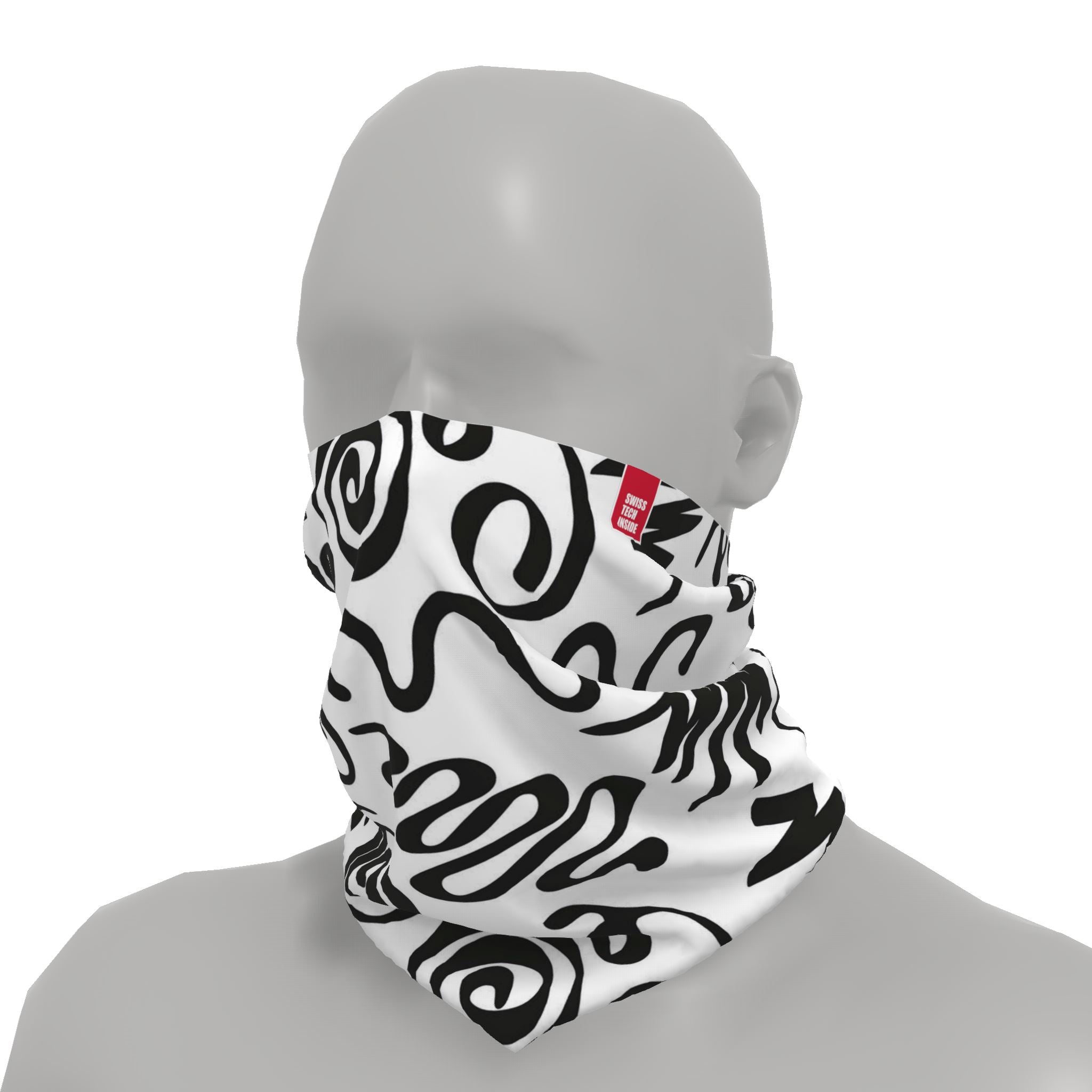 Neck-Gaiter Black Curves Neck Gaiters PrintCenterShop 