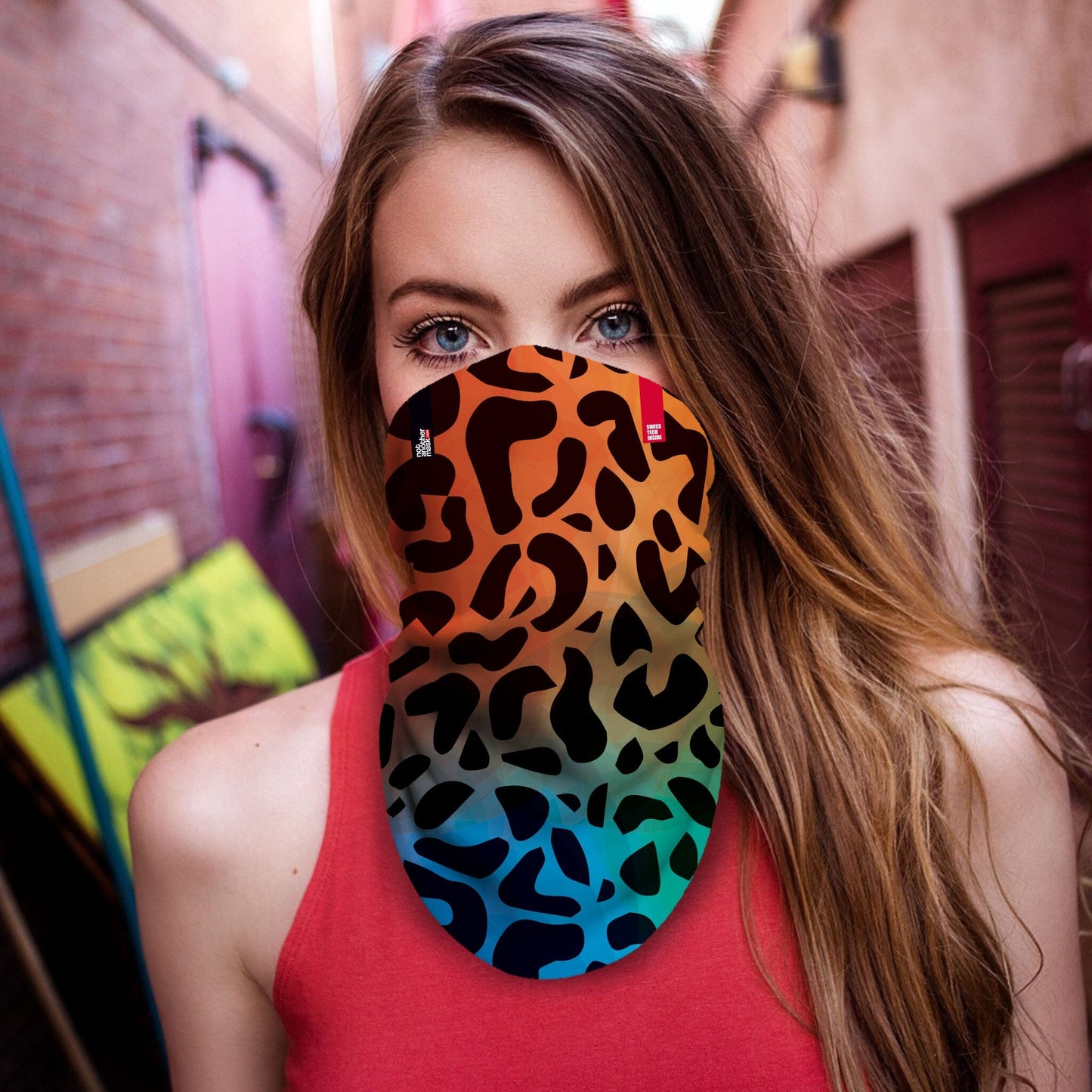 Neck-Gaiter Color Animal Print Neck Gaiters PrintCenterShop Long - 25x50 cm 