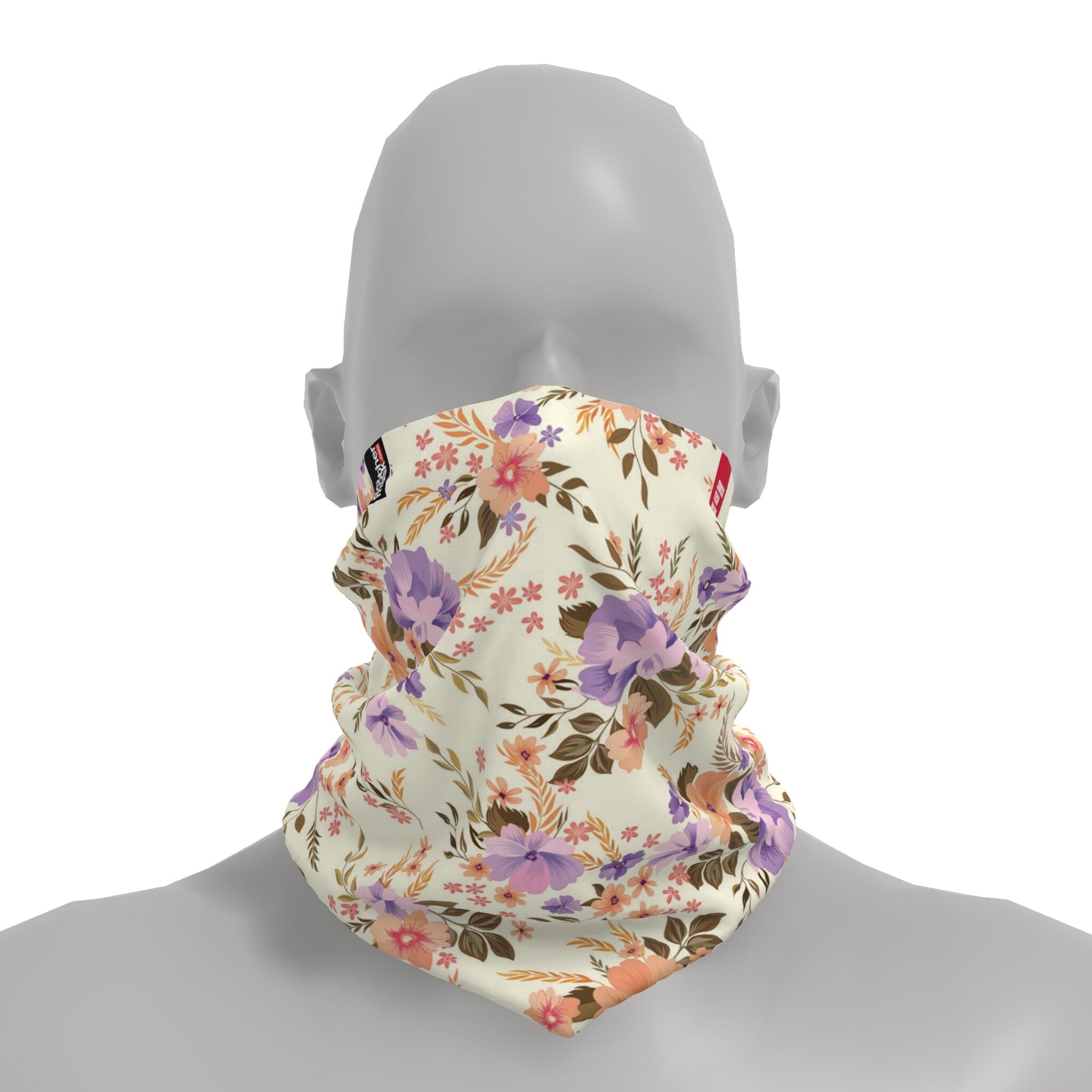 Neck-Gaiter Floral Neck Gaiters PrintCenterShop Short - 25x25 cm 