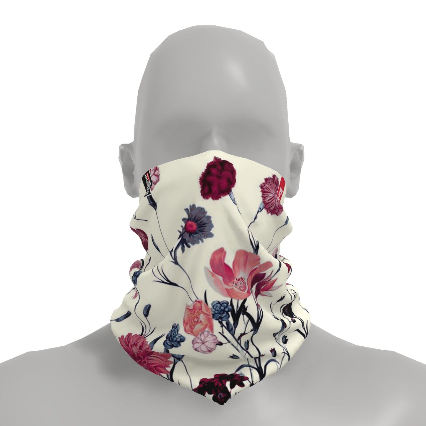 Neck-Gaiter Flowery Neck Gaiters PrintCenterShop Short - 25x25 cm 