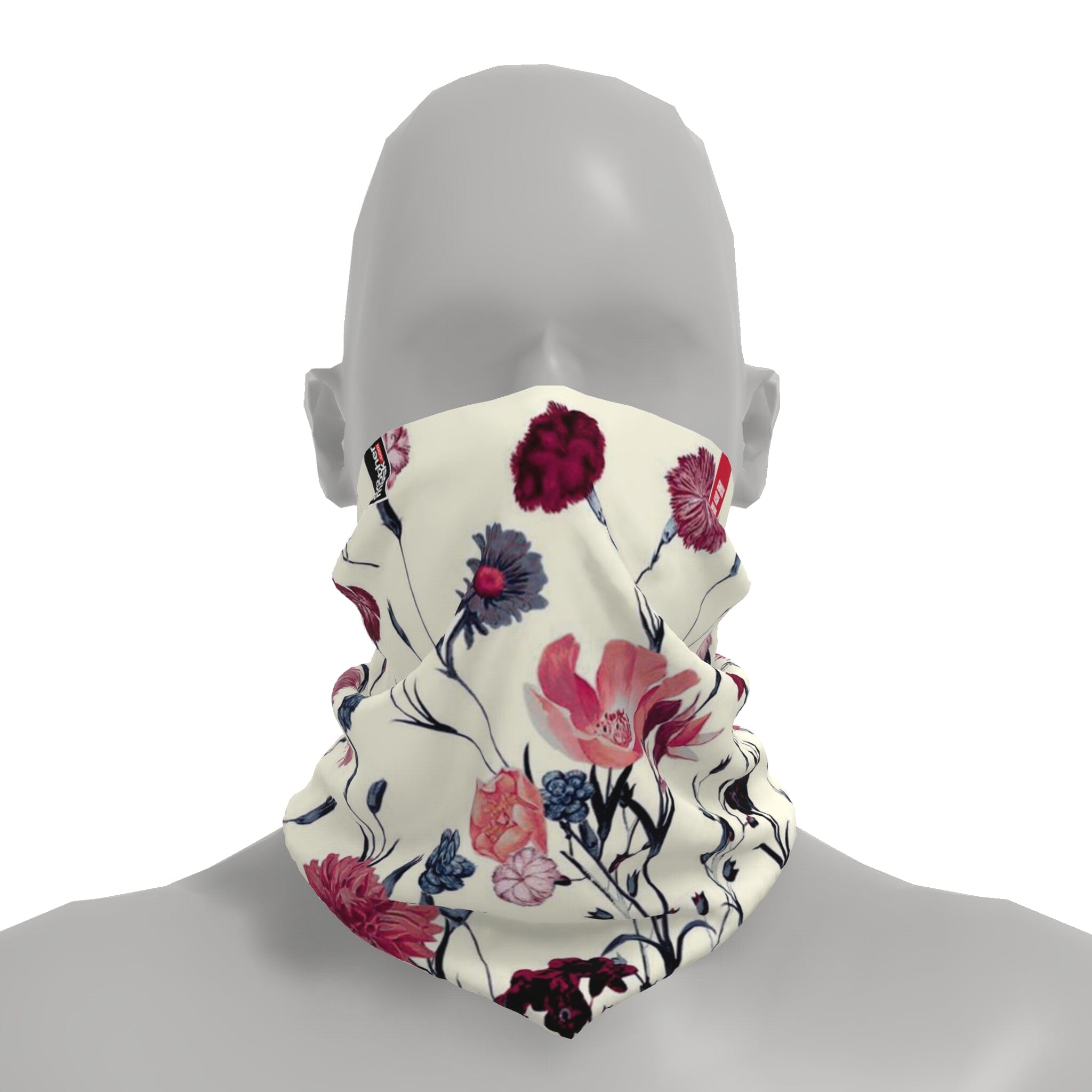Neck-Gaiter Flowery Neck Gaiters PrintCenterShop Short - 25x25 cm 