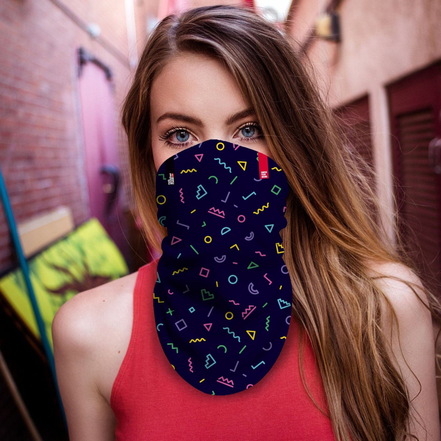 Neck-Gaiter New Retro Neck Gaiters PrintCenterShop Long - 25x50 cm 