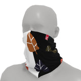 Neck-Gaiter Yin & Yang Leafs Neck Gaiters PrintCenterShop Short - 25x25 cm 