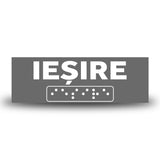 Plăcuță indicatoare Braille - IEȘIRE Indicator Braille PrintCenter.ro Shop Antracit 
