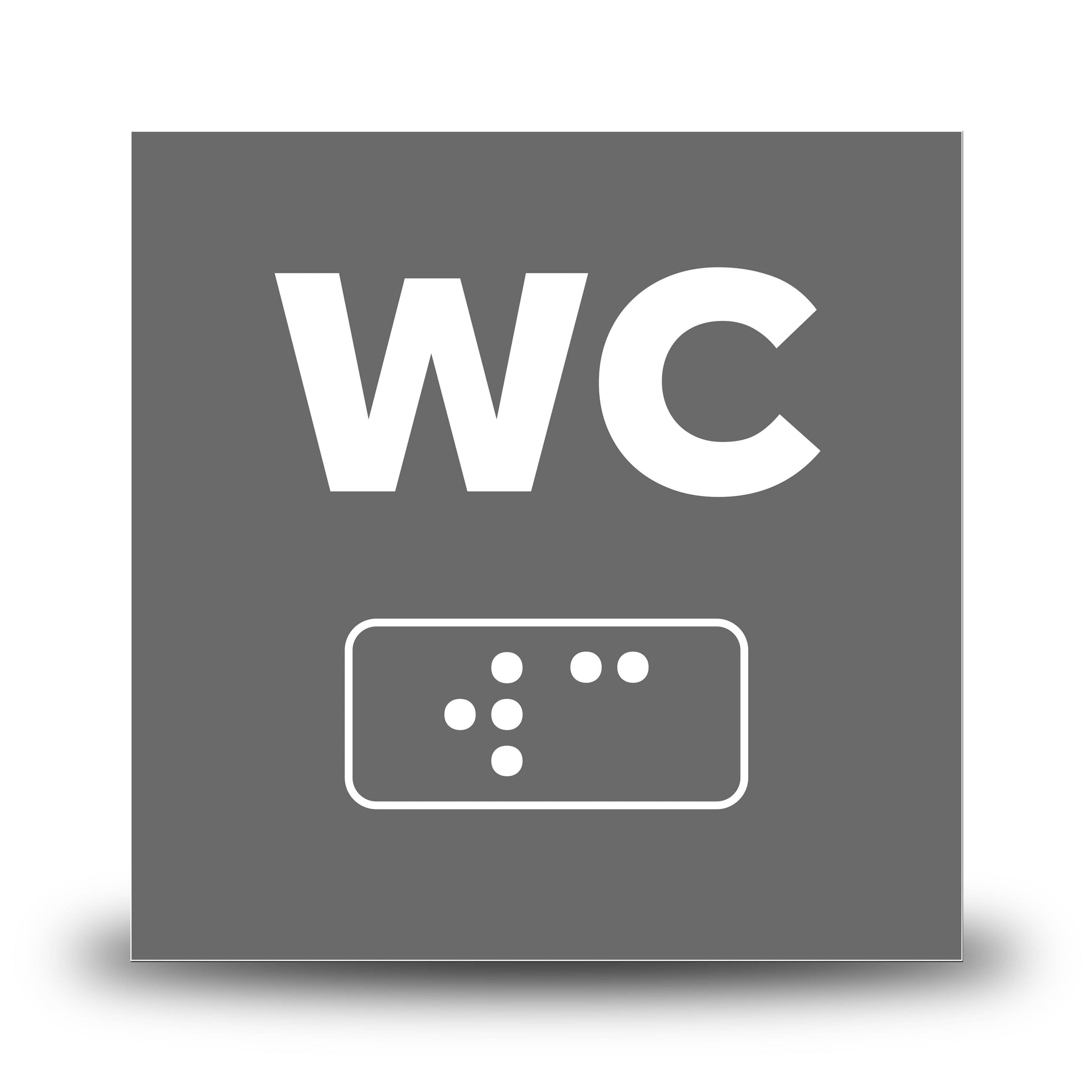 Plăcuță indicatoare Braille - WC Indicator Braille PrintCenter.ro Shop Antracit 
