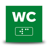 Plăcuță indicatoare Braille - WC Indicator Braille PrintCenter.ro Shop Verde 