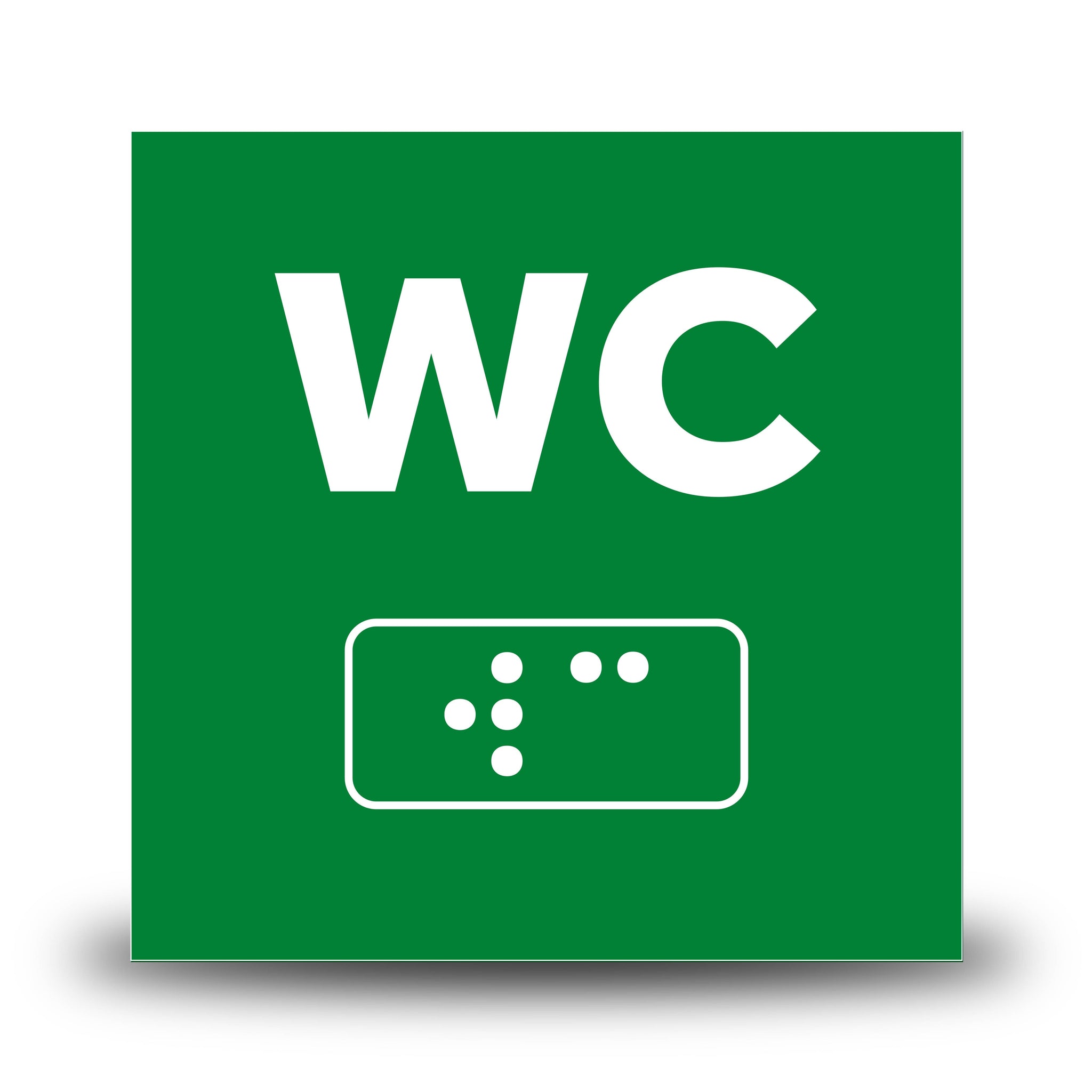 Plăcuță indicatoare Braille - WC Indicator Braille PrintCenter.ro Shop Verde 