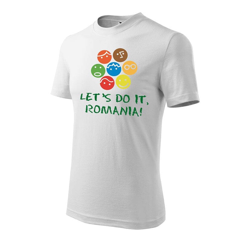 Tricou alb Let's Do It, Romania! Tshirt TextileDivision 