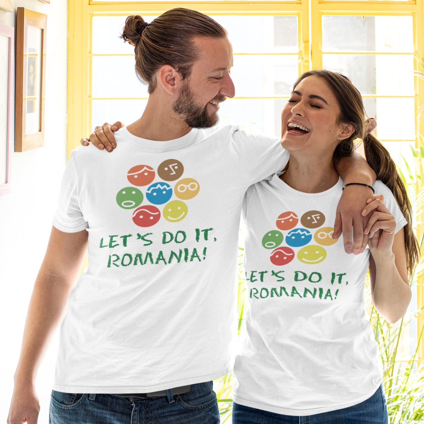 Tricou alb Let's Do It, Romania! Tshirt TextileDivision 
