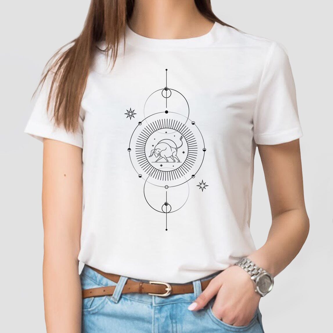 Tricou alb "Taur " Tshirt TextileDivision 