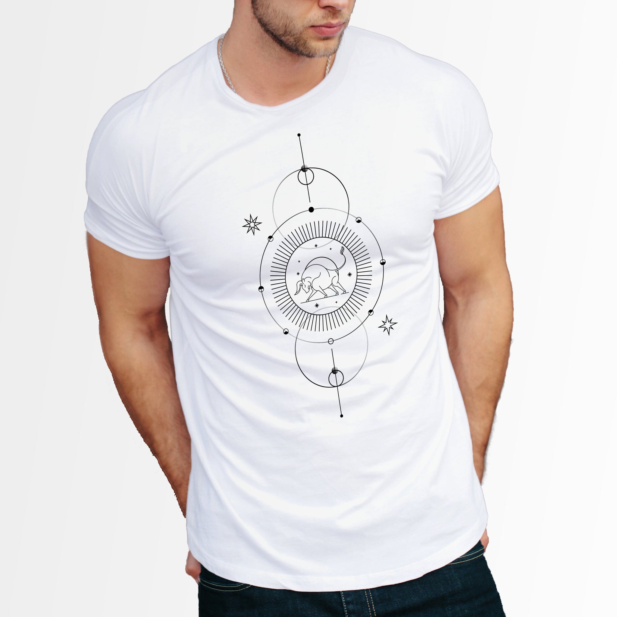 Tricou alb "Taur " Tshirt TextileDivision 