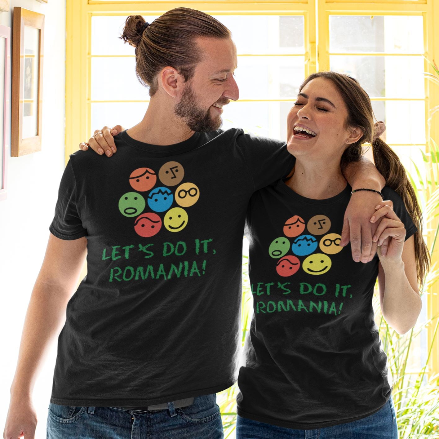Tricou negru Let's Do It, Romania! Tshirt TextileDivision 